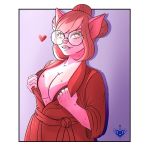  1:1 2020 anonymous_artist anthro big_breasts breasts clothing digital_media_(artwork) domestic_pig female hair hi_res humanoid_face long_hair looking_at_viewer mammal revealing_(disambiguation) simple_background solo standing suid suina sus_(pig) 