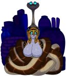 absurd_res anthro anthro_on_feral bell bestiality big_breasts breasts cel_shading coiling digital_media_(artwork) featureless_breasts felid female female_on_feral feral fur hair hi_res hypnofood hypnosis jewelry jungle_book kaa_(jungle_book) male mammal mind_control pantherine python reptile ringed_eyes sascha_(hypnofood) scales scalie smile snake spots stripes tiger vore 