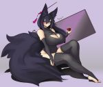 abstract_background alcohol animal_humanoid beverage big_breasts big_tail black_hair blue_eyes blush breasts canid canid_humanoid canine canine_humanoid cleavage_cutout clothed clothing curvy_figure dkdevil drunk ear_piercing female fluffy fluffy_tail fox_humanoid hair hi_res holding_glass holding_object hourglass_figure huge_breasts humanoid inner_ear_fluff kiri_(sub-res) legwear light_skin long_hair looking_at_viewer mammal mammal_humanoid one-piece_swimsuit piercing sitting smile solo sound_effects substance_intoxication swimwear thigh_highs tight_clothing tuft wide_hips wine wine_glass 