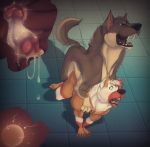  2020 aiden_(viverack) all_fours anal anal_penetration animal_genitalia animal_penis anthro anthro_on_feral anthro_penetrated bestiality blue_eyes blush bodily_fluids brown_body brown_fur brown_markings canid canine canine_penis canis cum cum_in_ass cum_inside cutaway detailed_background digital_media_(artwork) doggystyle domestic_dog duo fangs feral feral_penetrating feral_penetrating_anthro forced from_behind_position fur genital_fluids genitals german_shepherd hair hanryo herding_dog hi_res highlights_(coloring) impregnation internal kamelotnoah knot knotting male male/male male_impregnation male_penetrated male_penetrating male_penetrating_male mammal markings multicolored_body multicolored_fur nude open_mouth ovum pastoral_dog penetration penis red_highlights red_markings sabertooth_(anatomy) sex shocked sperm_cell tan_body tan_fur teeth tile_floor tongue two_tone_body two_tone_fur unwanted_ejaculation white_body white_fur white_hair wolf 
