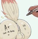  &lt;3 2018 after_sex anthro armadyl avian backsack balls bodily_fluids body_writing butt butt_shot cum cum_drip cum_in_ass cum_inside cum_leaking cum_on_balls cum_on_perineum digital_media_(artwork) disembodied_hand dripping duo feathers genital_fluids genitals leaking male marker mr._mordaut penis perineum raised_tail runescape scalie sharpie solo_focus sweat tail_feathers tally_marks unknown_artist_(artist) 