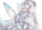  close dekitani fairy flowers original pointed_ears wings 