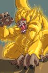  animal_genitalia breasts dickgirl dragon_ball dragon_ball_gt fan_character fur intersex macro mammal monkey muscular oozaru outside primate roaring sheath tearing thebigbadwolf01 yellow_fur 