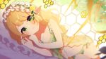  blonde_hair blush green_eyes headdress mamyouda navel panties pointed_ears underwear 