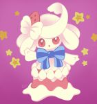 alcremie commentary creature english_commentary full_body gen_8_pokemon gigantamax gigantamax_alcremie highres looking_at_viewer no_humans pinkgermy pokemon pokemon_(creature) solo 