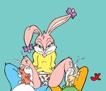  babs_bunny buster_bunny duck female foot_fetish footjob interspecies jk lagomorph male mammal panties penis plucky_duck rabbit sex smile straight tiny_toon_adventures tiny_toons underwear warner_brothers 