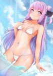  azur_lane bikini breast_grab minertime see_through swimsuits unicorn_(azur_lane) wet 