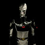  1boy alien bald belt black_background commentary dark_background expressionless galactic_empire green_eyes highres inquisitor_(star_wars) logo pale_skin science_fiction shoulder_armor sith solo star_wars star_wars:_rebels the_grand_inquisitor_(star_wars) 