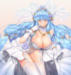  cleavage dress megane moing pantsu soccer_spirits thighhighs wedding_dress 