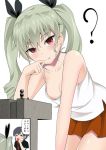  2girls :p ? anchovy_(girls_und_panzer) areola_slip areolae bangs black_hair black_ribbon black_shirt blood blush braid breasts camisole casual chess_piece closed_mouth commentary drill_hair eyes girls_und_panzer green_hair hair_ribbon jinguu_(4839ms) kuku123 leaning_forward licking_lips long_hair looking_at_viewer medium_breasts miniskirt multiple_girls no_bra nosebleed pepperoni_(girls_und_panzer) red_eyes red_skirt ribbon shirt short_hair side_braid sitting skirt smile sweatdrop t-shirt tongue tongue_out twin_drills twintails white_background white_shirt 