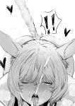  !! 1girl animal_ears ass bangs blush cat_ears cat_tail cum ejaculation facial fellatio final_fantasy final_fantasy_xiv greyscale heart heart-shaped_pupils highres implied_fellatio kneeling miqo&#039;te monochrome nanaya_(daaijianglin) nude one_eye_closed open_mouth oral pov short_hair signature simple_background solo steaming_body symbol-shaped_pupils tail tongue tongue_out whisker_markings white_background y&#039;shtola_rhul 