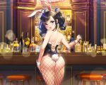  black_hair blue_eyes bunnygirl cropped original short_hair tagme_(artist) twintails 