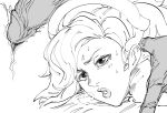  1boy 1girl bb_(baalbuddy) breath cross-section greyscale halo highres lipstick makeup mercy_(overwatch) monochrome overwatch parted_lips penis sex sweatdrop vaginal 