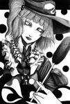  corndog graphite_(medium) greyscale hair_bobbles hair_ornament hane_(azelye) highres kawashiro_nitori monochrome pale_skin side_ponytail solo touhou traditional_media 