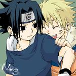  artist_request black_hair blonde_hair lowres naruto uchiha_sasuke uzumaki_naruto 