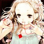  bad_id bad_pixiv_id blonde_hair child grey_eyes hands long_hair mouth_hold nire_(scissors) original solo string 