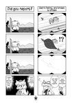  4girls 4koma comic greyscale hard_translated highres inubashiri_momiji monochrome multiple_4koma multiple_girls reisen_udongein_inaba tagawa_gengo touhou translated yakumo_ran yakumo_yukari 