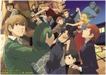  6+girls baccano! black_dress black_hair blonde_hair brown_hair carrying chane_laforet claire_stanfield czeslaw_meyer dancing dress enami_katsumi ennis eyepatch firo_prochainezo formal hat isaac_dian jacuzzi_splot ladd_russo long_hair lua_klein maria_barcelito miria_harvent multiple_boys multiple_girls nice_holystone official_art piggyback short_hair smile suit tattoo teeth tick_jefferson 