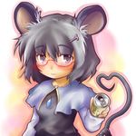  animal_ears bespectacled glasses hair_ornament hairclip heart heart_tail kotatsu2360 mouse_ears mouse_tail nazrin solo tail touhou 