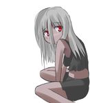  left_4_dead red_eyes silver_hair tears torn_clothes witch_(left4dead) witch_(left_4_dead) 