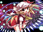  blonde_hair danmaku error flandre_scarlet hat highres laevatein md5_mismatch nagayama_yuunon ponytail red_eyes short_hair side_ponytail solo touhou wallpaper wings 