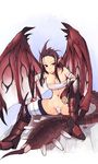  dragon_girl genderswap genderswap_(mtf) maebari monster_girl monster_hunter personification pointy_ears pubic_hair rathalos red_wings ryou sarashi solo wings 