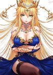  artoria_pendragon_(lancer) breast_hold dress fate/grand_order sakiyamama thighhighs 