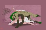  all_fours anthro balls balls_deep bite blue_eyes blush blushing_yokai bodily_fluids breasts breath breeding_slave brown_body brown_fur butt christhegreenyeen cum cum_in_ass cum_inside doggystyle duo excessive_cum female from_behind_position fur genital_fluids genitals green_body green_eyes green_fur hyaenid hybrid male male/female mammal mia_rose musk panting paws penetration penis pink_body pink_fur rough_sex scales sex thrusting white_body white_fur 