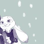  2017 anthro cheek_tuft comic disney duo ears_down facial_tuft fur judy_hopps lagomorph leaning leporid mammal pivoted_ears rabbit smile snow snowing tuft zootopia へべ 