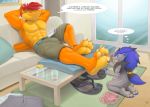  3_toes anthro claws dialogue digit_ring duo foot_fetish foot_focus jewelry male male/male nintendo pok&eacute;mon pok&eacute;mon_(species) ring scalie size_difference thaz_(artist) thaz_(character) toe_claws toe_ring toes video_games zoroark 