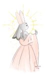  2018 clothed clothing dipstick_ears disney dress ears_down francesca-ictbs fully_clothed fur grey_body grey_fur hat headgear headwear hi_res judy_hopps lagomorph leporid mammal multicolored_ears pivoted_ears rabbit simple_background white_background zootopia 
