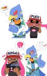  avian bad_idea bird cephalopod dark_skin evil_laugh falco_lombardi female gun hi_res inkling inkling_girl jinu male marine mollusk nintendo pictographics profanity ranged_weapon splatoon star_eyes star_fox super_smash_bros. super_smash_bros._ultimate video_games weapon 