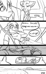  2020 anthro black-kitten breasts clothed clothing comic dialogue digital_media_(artwork) english_text felid feline female fur hair hand_in_pants hi_res leopard male mammal monochrome pantherine shads text 