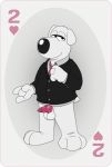  animal_genitalia animal_penis anthro balls bottomless brian_griffin canid canine canine_penis canis clothed clothing digital_media_(artwork) domestic_dog erection family_guy fur genitals hi_res knot looking_at_viewer male mammal necktie neenya penis shirt simple_background small_penis smile solo standing suit suit_jacket topwear 