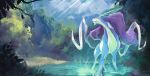  2020 ambiguous_gender cloud day detailed_background grass hi_res iris-sempi legendary_pok&eacute;mon nintendo pok&eacute;mon pok&eacute;mon_(species) signature solo suicune tree video_games water 