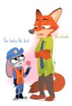  2016 alpha_channel ambiguous_gender anthro barefoot buckteeth canid canine clothed clothing crossed_arms dialogue disney dm29 duo ears_down food fox frown fully_clothed fur grey_body grey_fur hi_res holding_food holding_object judy_hopps lagomorph leporid male mammal nick_wilde orange_body orange_fur pawpsicle pivoted_ears popsicle rabbit red_fox simple_background standing teeth transparent_background zootopia 