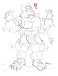  anthro bulge canid canine canis caseyljones clothing growth hi_res macro male mammal muscle_growth muscular muscular_male shirt topwear torn_clothing torn_shirt torn_topwear underwear wolf 