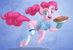  blue_eyes brian_mcpherson clothing equid equine female food friendship_is_magic hair horse legwear mammal my_little_pony oven_mitt pi_day pie pink_hair pinkie_pie_(mlp) pony socks solo 