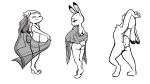  2020 anthro butt chest_tuft dipstick_ears disney eyes_closed eyes_mostly_closed female hi_res holding_object ittybittykittytittys judy_hopps lagomorph leporid mammal multicolored_ears multiple_poses narrowed_eyes nude pose purple_eyes rabbit scut_tail shawl simple_background solo standing tuft white_background zootopia 