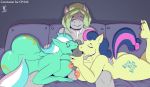  absurd_res anthro balls beowulf100 big_breasts big_butt bonbon_(mlp) breasts butt ejaculation equid equine erection fellatio female friendship_is_magic genitals group group_sex hand_on_penis hasbro hi_res horse huge_butt lyra_heartstrings_(mlp) male male/female mammal my_little_pony nude oral penile pony sex threesome 
