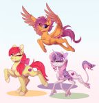  apple_bloom_(mlp) cutie_mark equid equine friendship_is_magic group hasbro hi_res horn horse mammal my_little_pony peridotkitty pterippus scootaloo_(mlp) sweetie_belle_(mlp) unicorn wings 