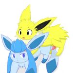  ambiguous_gender angry blush duo eeveelution erection feral glaceon jolteon male mounting nintendo penis plain_background pok&#233;mon pokemon unknown_artist video_games white_background 