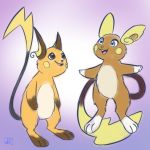  alolan_raichu ambiguous_gender balddumborat duo feral hi_res nintendo open_mouth pok&eacute;mon pok&eacute;mon_(species) raichu regional_form_(pok&eacute;mon) simple_background video_games 