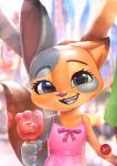  2017 absurd_res adry53 anthro blurred_background building canid canine clothed clothing daughter dipstick_ears disney fan_character father father_and_child father_and_daughter food fox fur green_eyes grey_body grey_fur grin group heterochromia hi_res holding_food holding_object hybrid judy_hopps lagomorph leporid light lighting looking_at_viewer mammal mother mother_and_child mother_and_daughter multicolored_ears nick_wilde orange_body orange_fur outside parent parent_and_child pawpsicle popsicle purple_eyes rabbit red_fox smile solo_focus young zootopia 