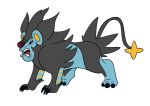  2018 absurd_res alien all_fours ambiguous_gender angry black_body black_claws black_eyes black_fur blue_body blue_fur claws crossover digital_media_(artwork) disney experiment_(lilo_and_stitch) flat_colors fur hi_res hybrid lilo_and_stitch luxray narrowed_eyes nintendo open_mouth pok&eacute;mon pok&eacute;mon_(species) red_nose round_ears simple_background solo spike_(lilo_and_stitch) tombola1993 video_games white_background 