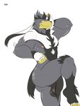  absurd_res anthro balls butt genitals hi_res legendary_pok&eacute;mon looking_at_viewer male muscular muscular_male nintendo pok&eacute;mon pok&eacute;mon_(species) solo urshifu video_games zourik 