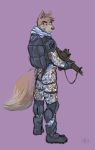  anthro armor assault_rifle backpack beol boots camo canid canine canis clothing combat_boots combat_gear digital_media_(artwork) footwear gun hi_res infantry male mammal marsonaut ranged_weapon rifle scarf shoulder_pads sketch soldier solo thigh_strap uniform warrior weapon wolf 