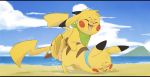  bodily_fluids drooling duo eyes_closed female feral hi_res male male/female nintendo open_mouth pikachu pok&eacute;mon pok&eacute;mon_(species) saliva saliva_on_tongue tailgrip tongue tongue_out video_games 