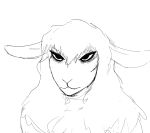  anthro black_and_white boss_lamb_(hladilnik) bovid caprine domestic_sheep female hi_res hladilnik mammal monochrome nude sheep solo 
