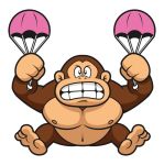  angry black_eyes brown_body brown_fur donkey_kong_(character) donkey_kong_(series) fryguy64 fur mammal nintendo nipples parachute primate video_games 